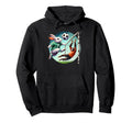 Bunny Kicks Soccer Ball Past Chimp Hoodie - Unique Graphic Unisex