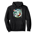 Bunny Kicks Soccer Ball Past Chimp Hoodie - Unique Graphic Unisex
