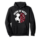 Mom Both Soccer Cheer Mom Funny Hoodie - Aesthetic Graphic for Adults