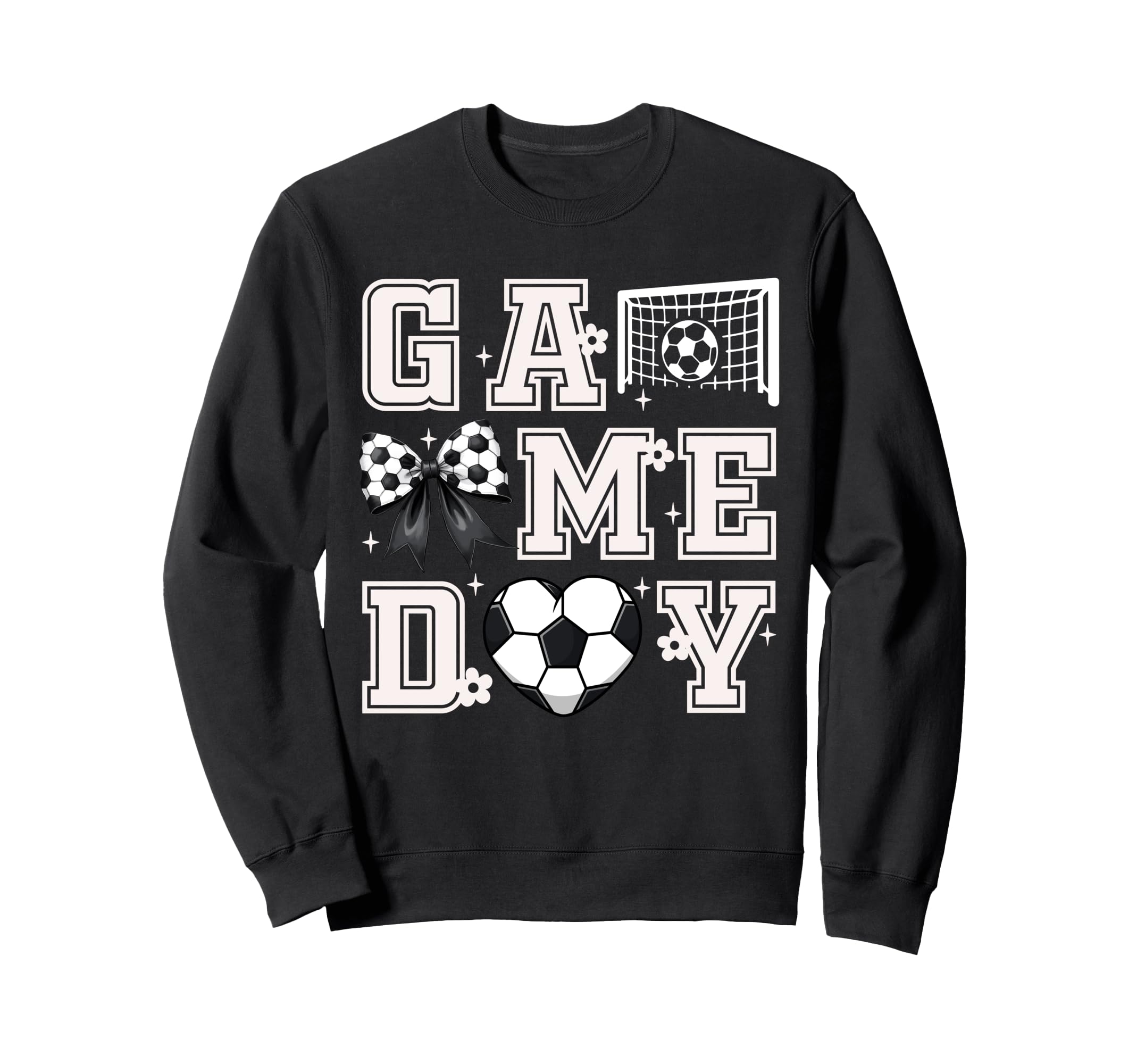 Soccer Coquette Bow Gameday Sweatshirt - Casual Everyday Wear Men Women