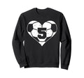 Soccer Number 5 Jersey Funny Soccer Sweatshirt - Trendy Graphic Men Women
