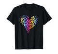 Heart Rainbow Cheetah Leopard Tiger T-Shirt - Novelty Apparel Unisex