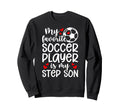 Proud Soccer Step Mom Soccer Player Sweatshirt - Unique Graphic for Adults