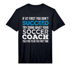 Mens If First You Dont Succeed Funny T-Shirt - Minimalist Print Unisex