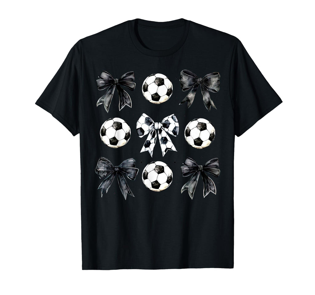 Soccer Bow Game Day Mama Soccer Mothers T-Shirt - Custom Art Print Unisex
