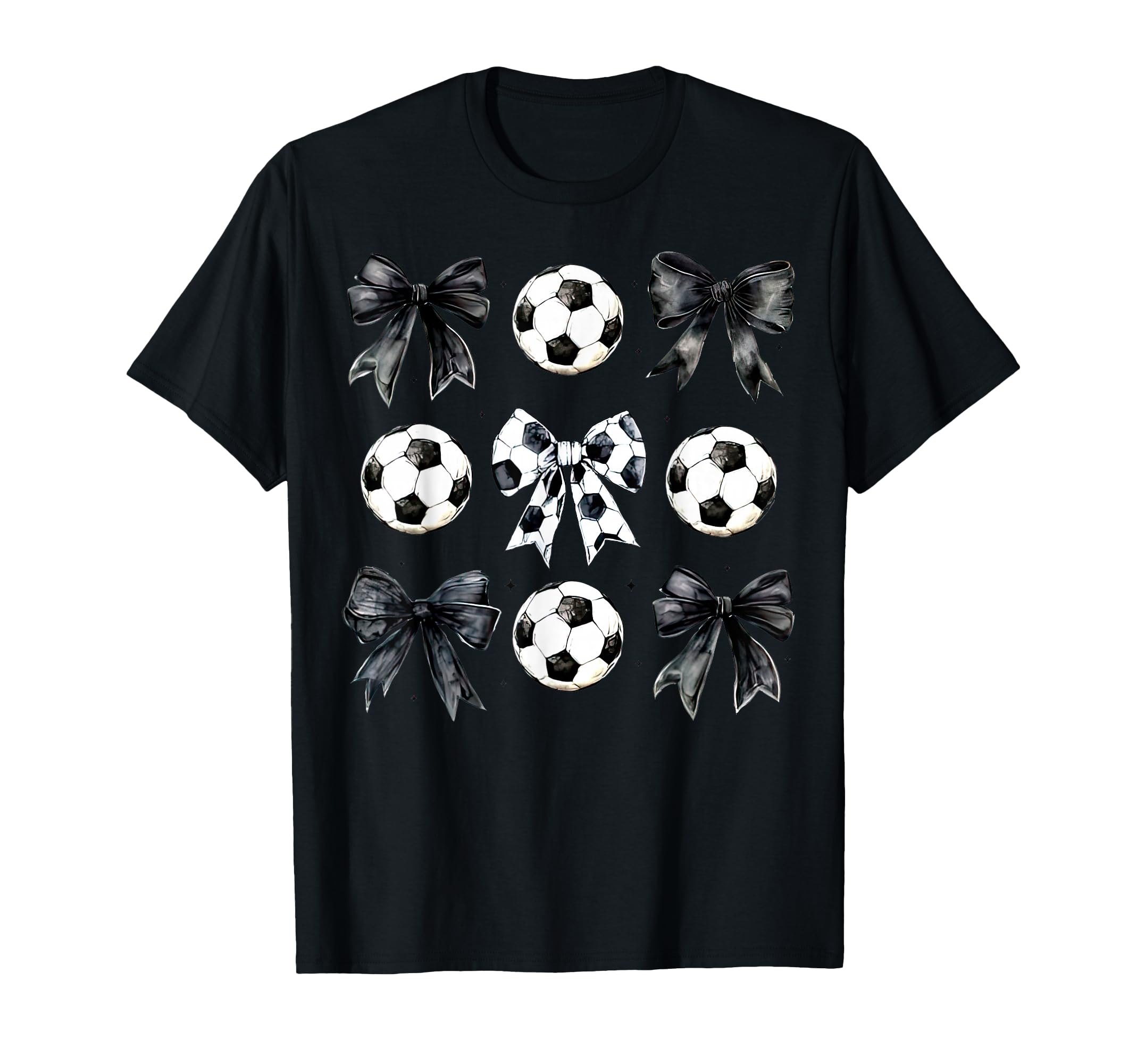Soccer Bow Game Day Mama Soccer Mothers T-Shirt - Custom Art Print Unisex