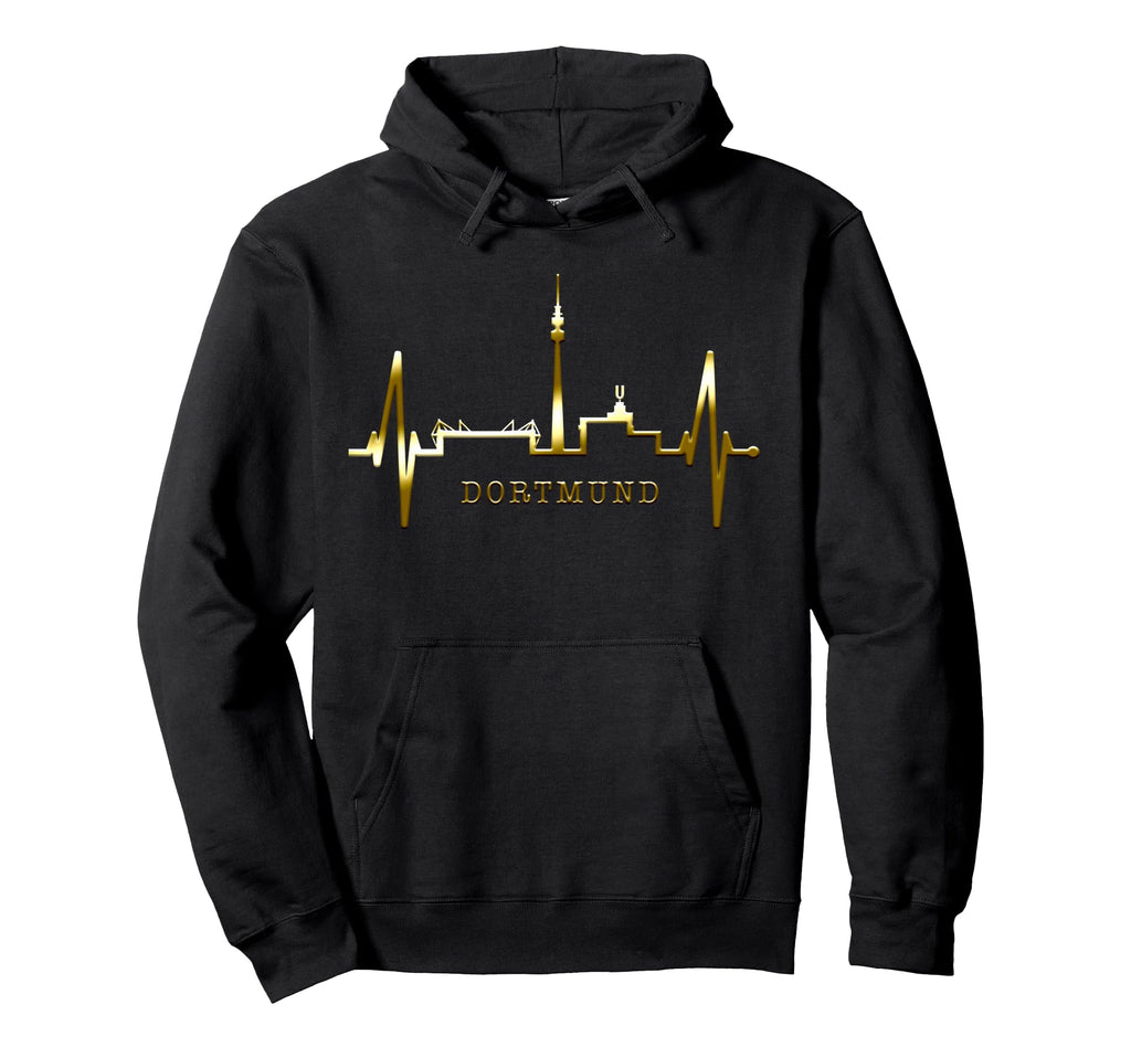 Dortmund Skyline Heartbeat Ruhrpott Hoodie - Minimalist Print Men Women