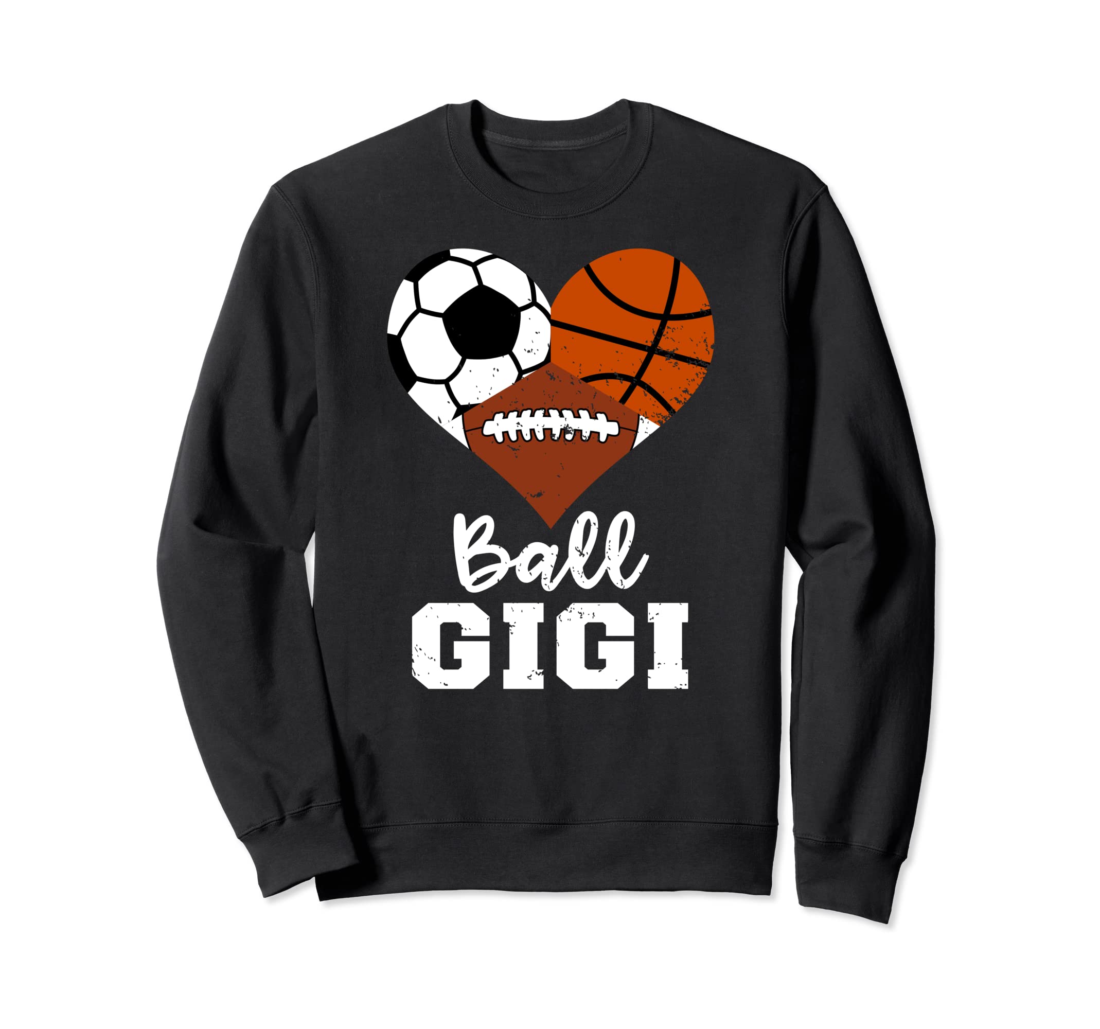 Ball Gigi Heart Funny Soccer Sweatshirt - Unique Graphic for Adults