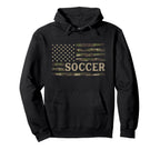 Camo Soccer Camourflage Usa Flag Hoodie - Custom Art Print for Adults