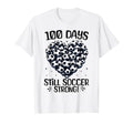 100 Days School Soccer Heart Love T-Shirt - Casual Everyday Wear Unisex