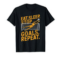 Coach Team And Goal Keeper Eat Sleep T-Shirt - Novelty Apparel for Adults