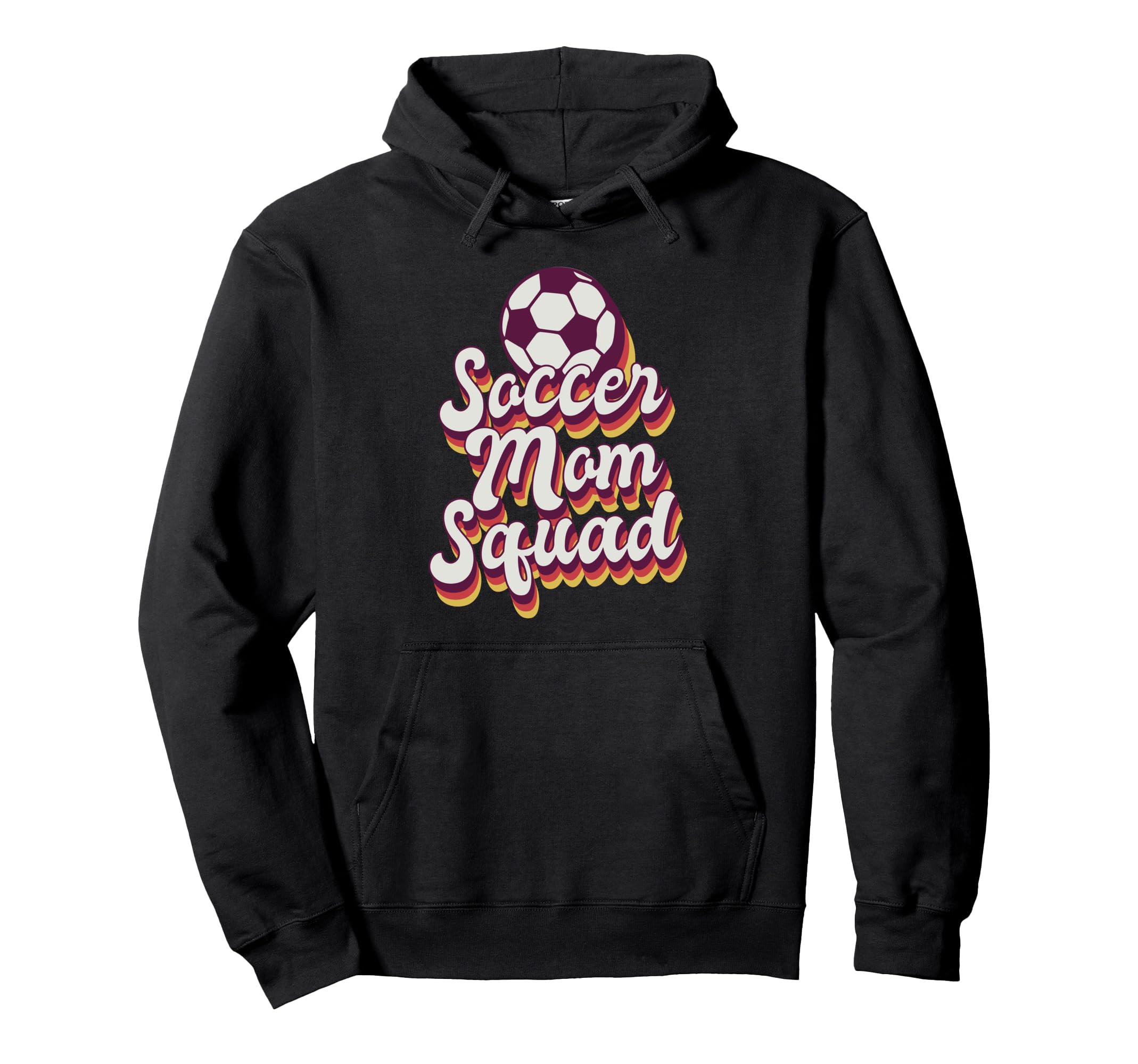 Soccer Sports Funny Soccer Mom Squad Hoodie - Unique Graphic for Adults