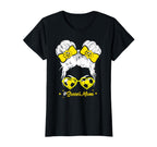 Soccer Mom Messy Bun Hair Soccer T-Shirt - Casual Everyday Wear Men Women