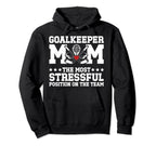 Funny Ice Hockey Goalkeeper Mom Ice Hoodie - Minimalist Print Unisex