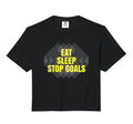 Eat Sleep Stop Goals Soccer Hockey T-Shirt - Trendy Graphic for Adults