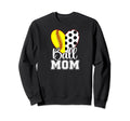 Ball Mom Soccer Softball Mom Softball Sweatshirt - Trendy Graphic Unisex