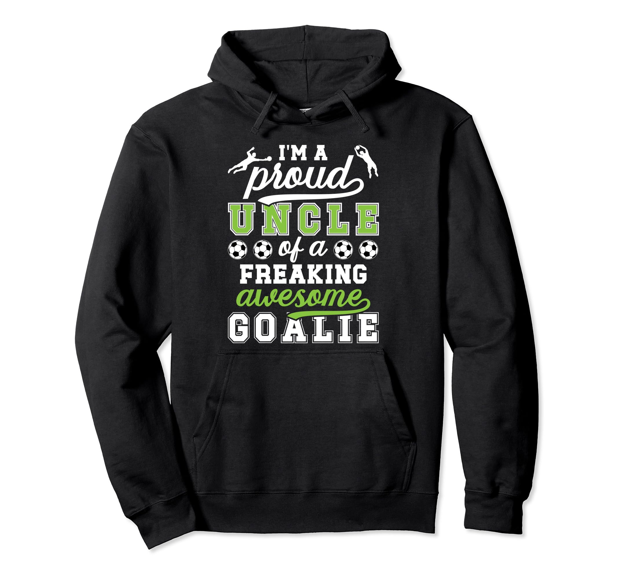 Proud Soccer Goalkeeper Uncle Soccer Hoodie - Minimalist Print for Adults
