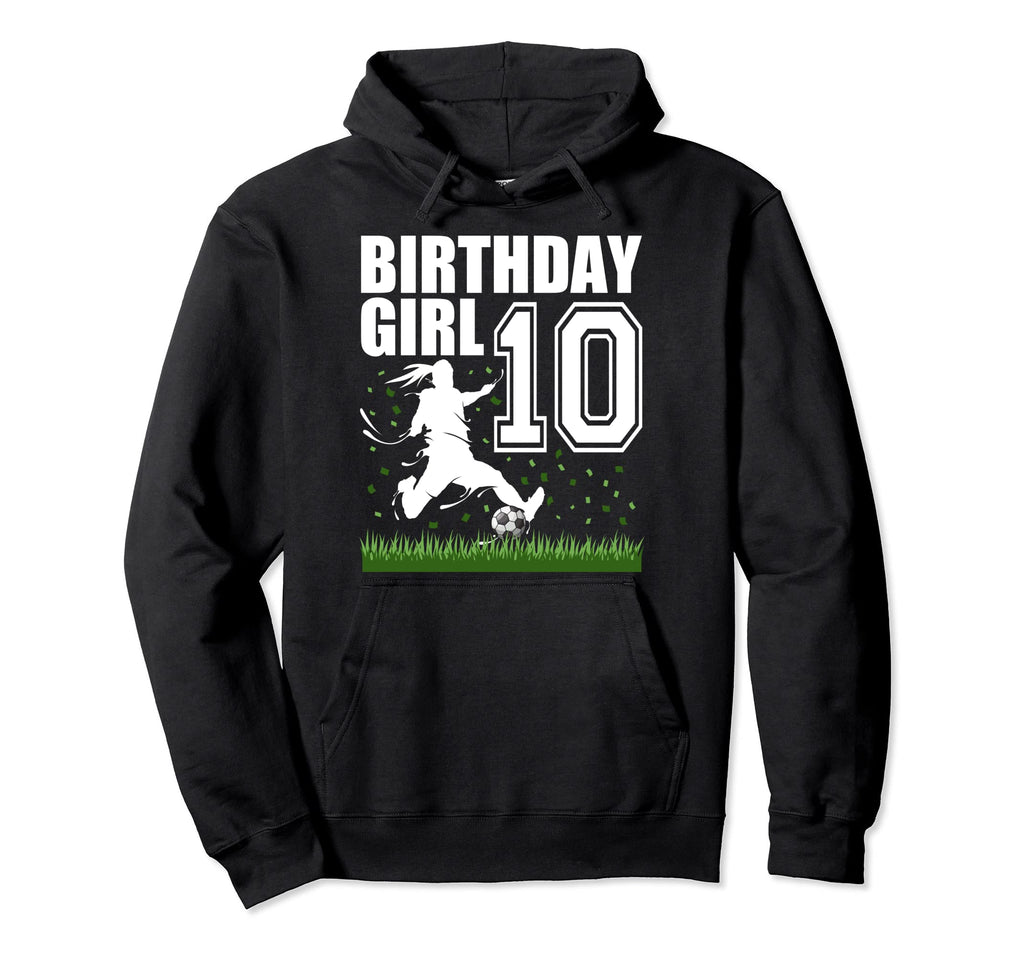 10 Year Old Soccer Birthday Party Hoodie - Streetwear Style Men Women