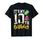 Its My 10Th Birthday Soccer Ball T-Shirt - Custom Art Print for Adults