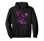 Soccer Player Mid Kick Dynamic Action Hoodie - Trendy Graphic Men Women