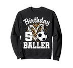 5 Year Old Birthday Soccer 5Th Sweatshirt - Minimalist Print Unisex
