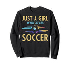 Soccer Fans Just Who Loves Soccer Sweatshirt - Minimalist Print for Adults