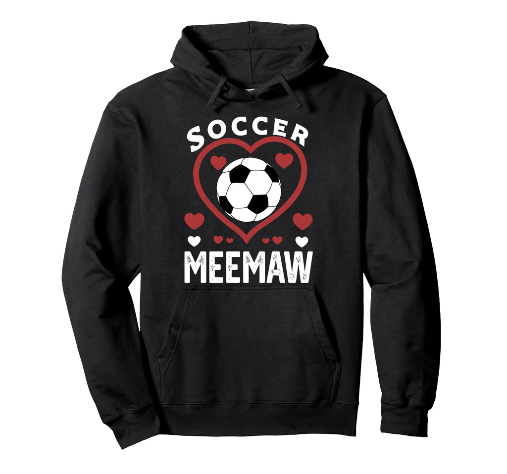 Soccer Meemaw Heart Meemaw Soccer Hoodie - Custom Art Print for Adults