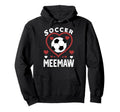 Soccer Meemaw Heart Meemaw Soccer Hoodie - Custom Art Print for Adults