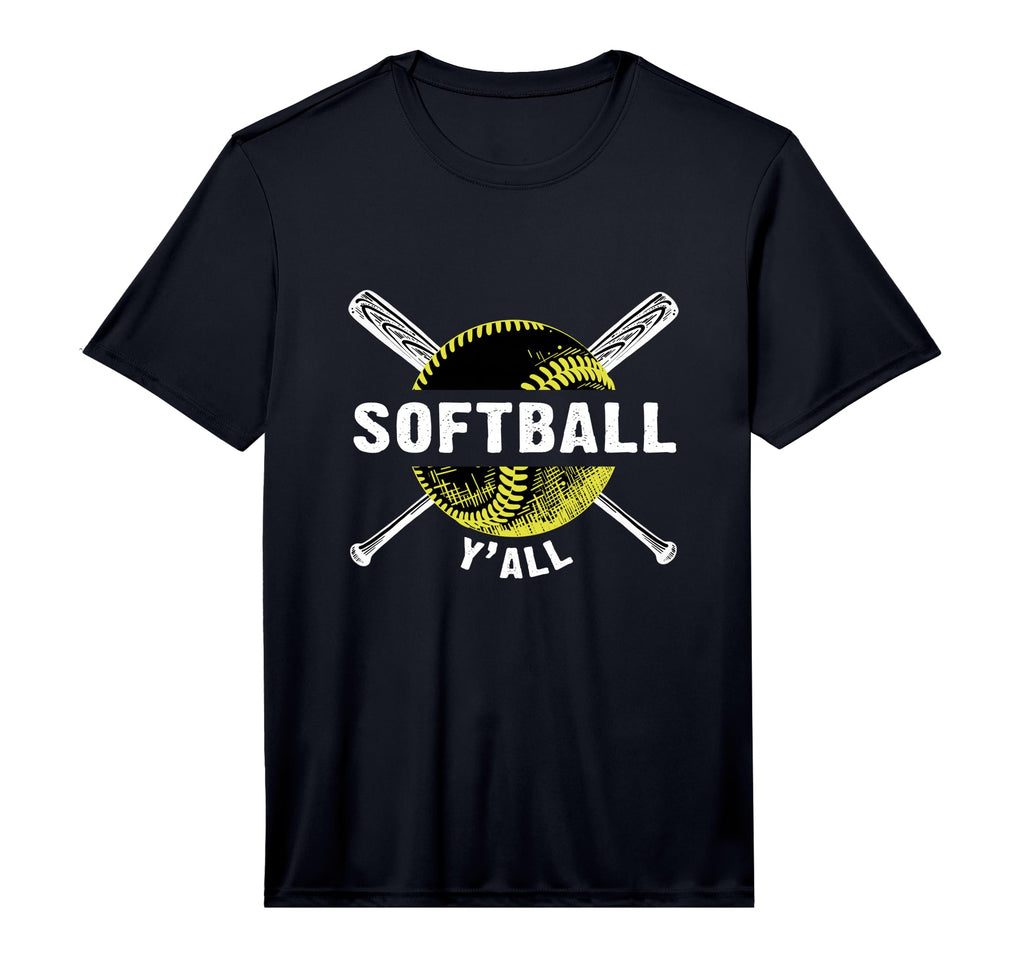 Mens Softball Sports Yall Softball T-Shirt - Fun Novelty Design Unisex