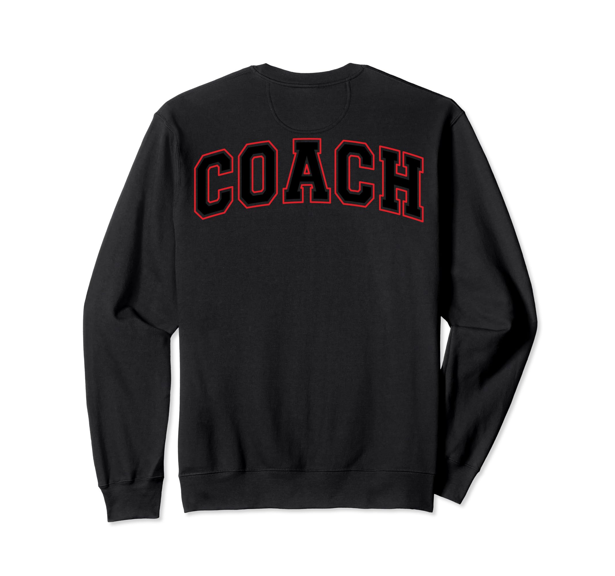 Coach Sports Trainer Black Red Back Sweatshirt - Unique Graphic Unisex