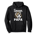 Soccer Papa Leopard Heart Matching Hoodie - Custom Art Print Unisex
