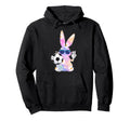 Groovy Easter Bunny Soccer Easter Day Hoodie - Aesthetic Graphic Unisex