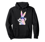 Groovy Easter Bunny Soccer Easter Day Hoodie - Aesthetic Graphic Unisex