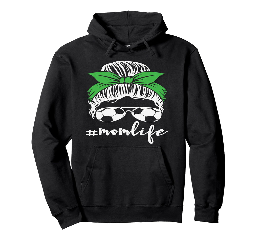 Messy Bun Soccer Mom Mothers Day Hoodie - Minimalist Print for Adults