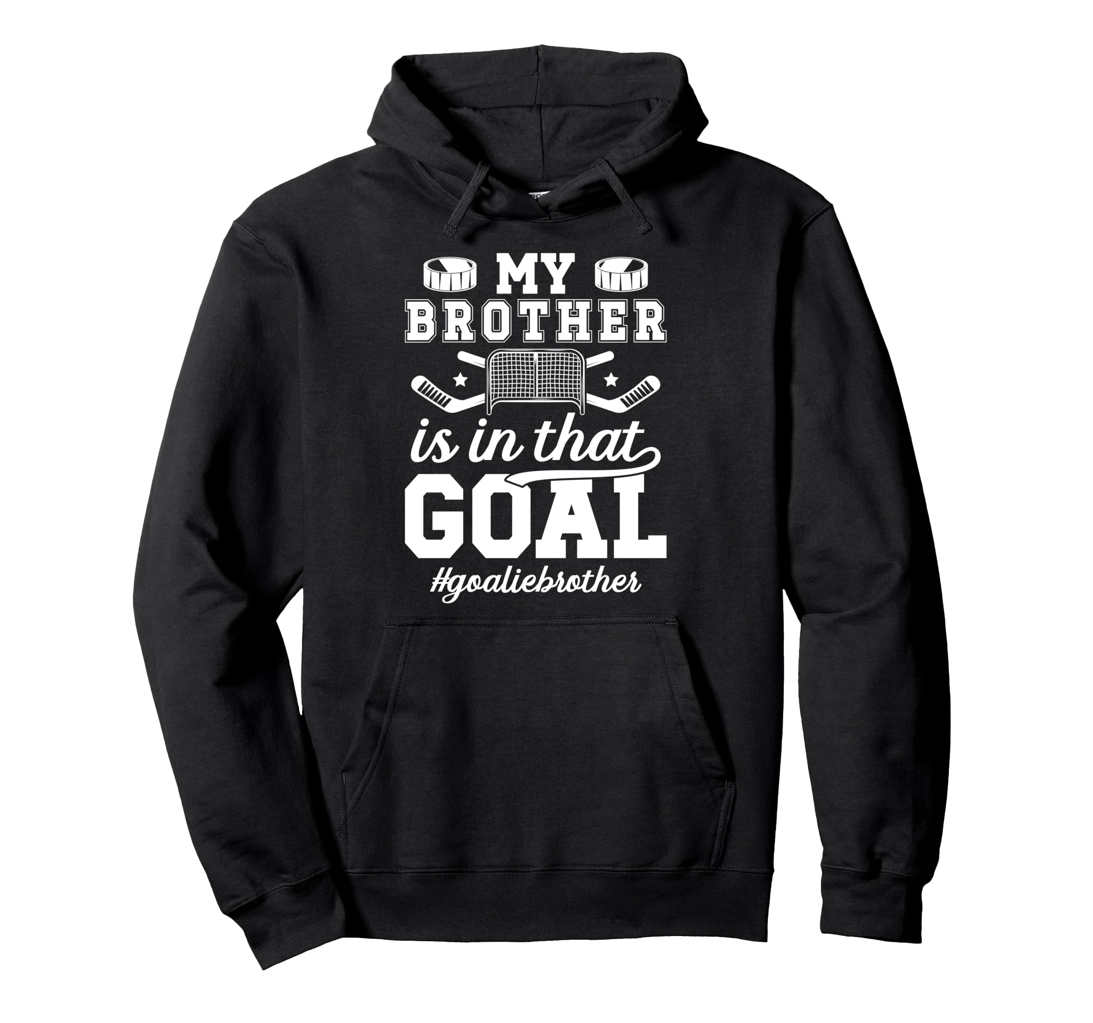 Proud Ice Hockey Goalie Brother Hockey Hoodie - Graphic Print Men Women