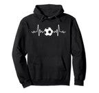 Soccer Player Heartbeat Soccer Lover Hoodie - Unique Graphic for Adults