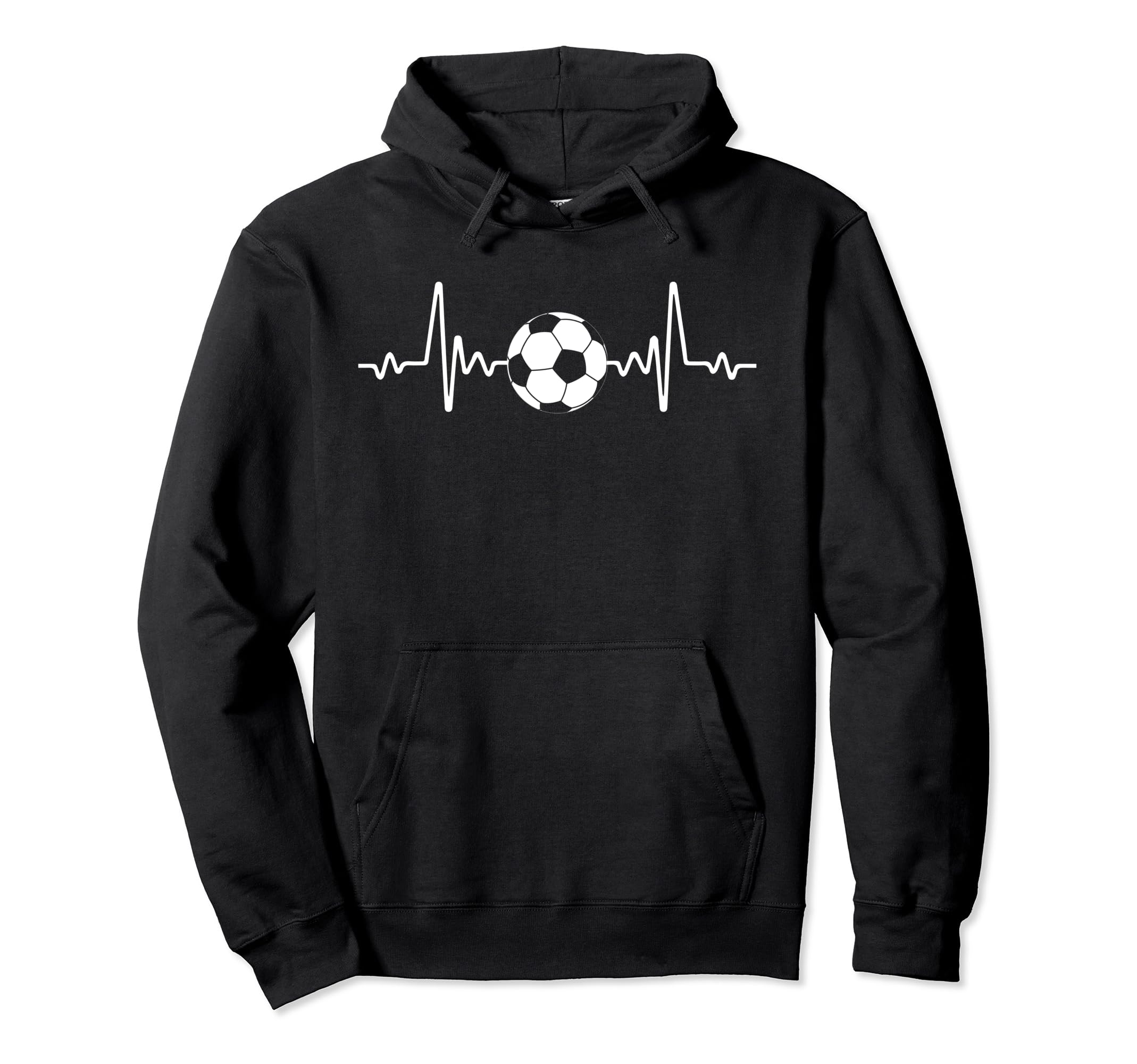 Soccer Player Heartbeat Soccer Lover Hoodie - Unique Graphic for Adults