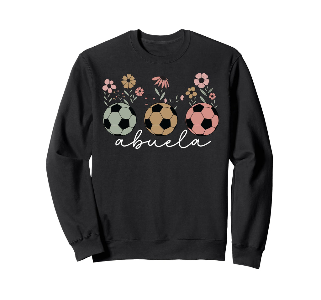 Soccer Abuela Floral Wildflower Spring Sweatshirt - Streetwear Style Unisex
