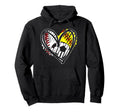 Baseball Softball Soccer Ball Heart Love Hoodie - Graphic Print Unisex