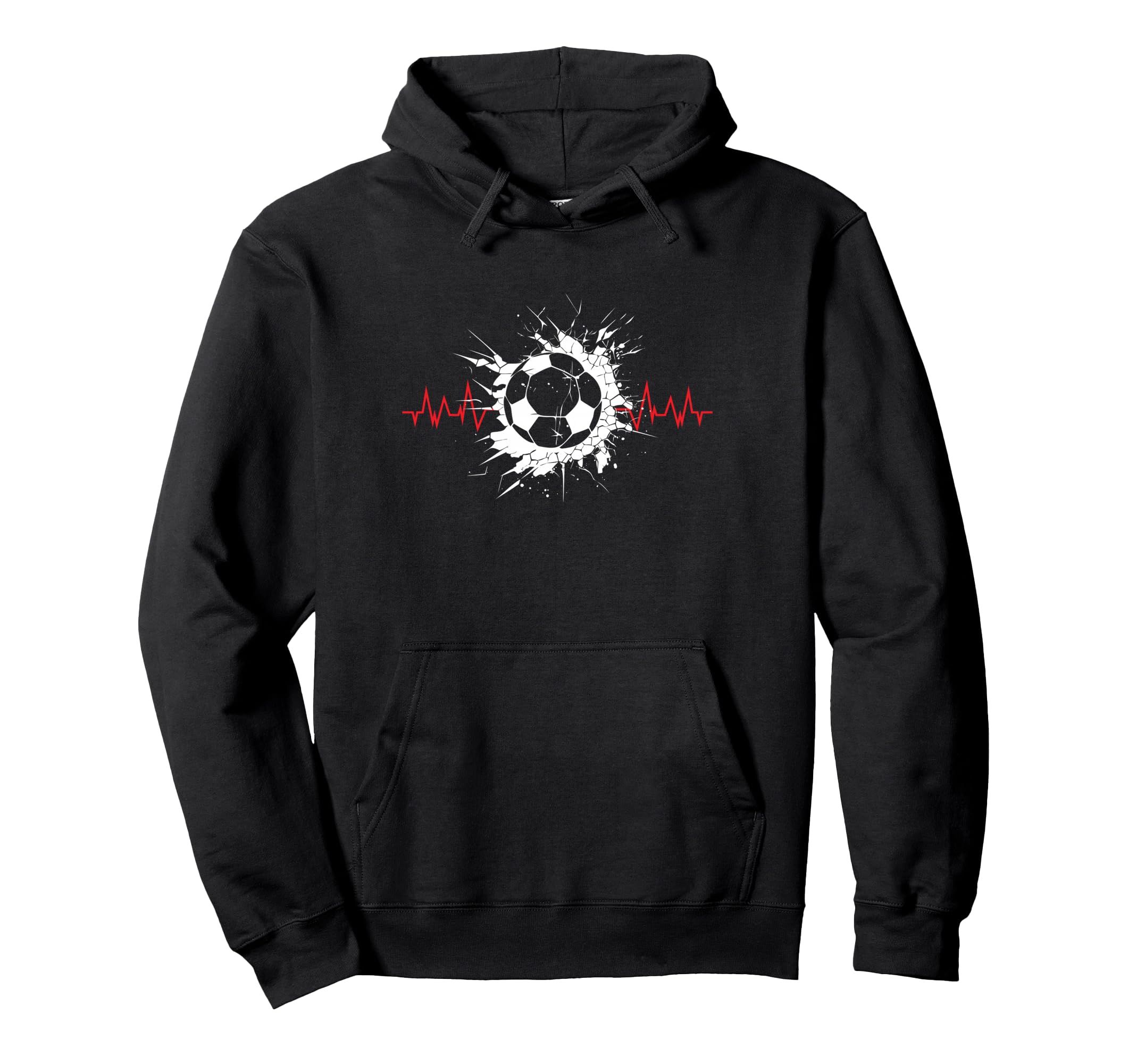 Soccer Ball Heartbeat Players And Hoodie - Trendy Graphic for Adults