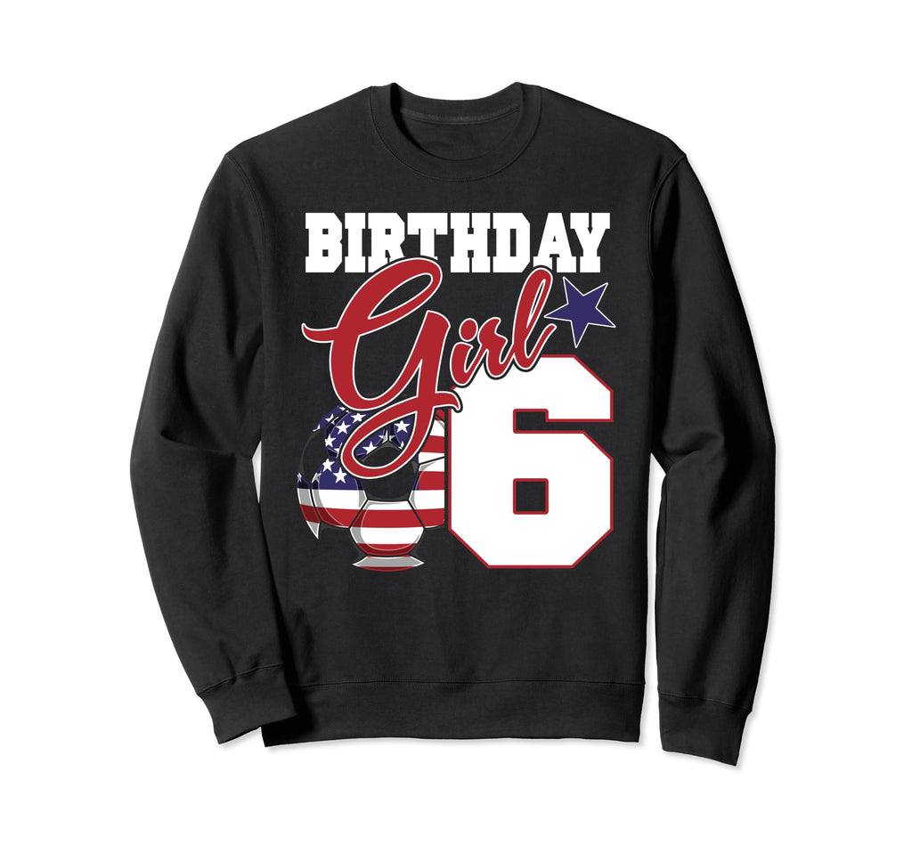 6Th Birthday Party American Flag Sweatshirt - Unique Graphic for Adults