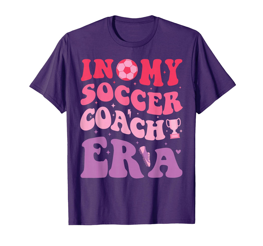 Groovy My Soccer Coach Era Soccer T-Shirt - Fun Novelty Design Men Women