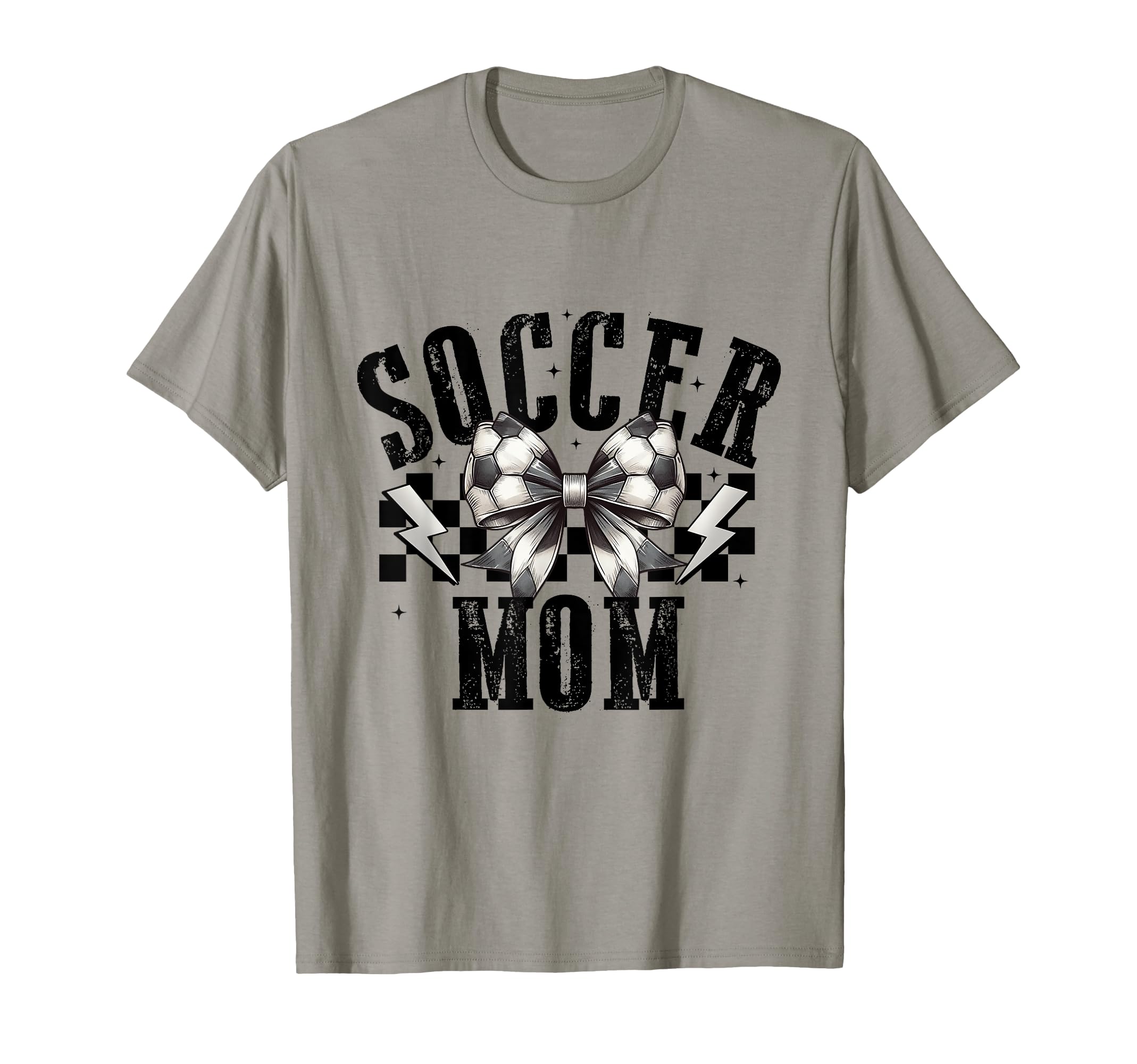 Soccer Mom Groovy Soccer Coquette Bow T-Shirt - Custom Art Print Unisex
