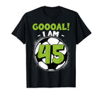 45 Year Old Birthday Soccer Themed 45Thb T-Shirt - Custom Art Print Unisex