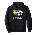 Sweden Soccer Swedish Flag Sverige Hoodie - Minimalist Print Men Women
