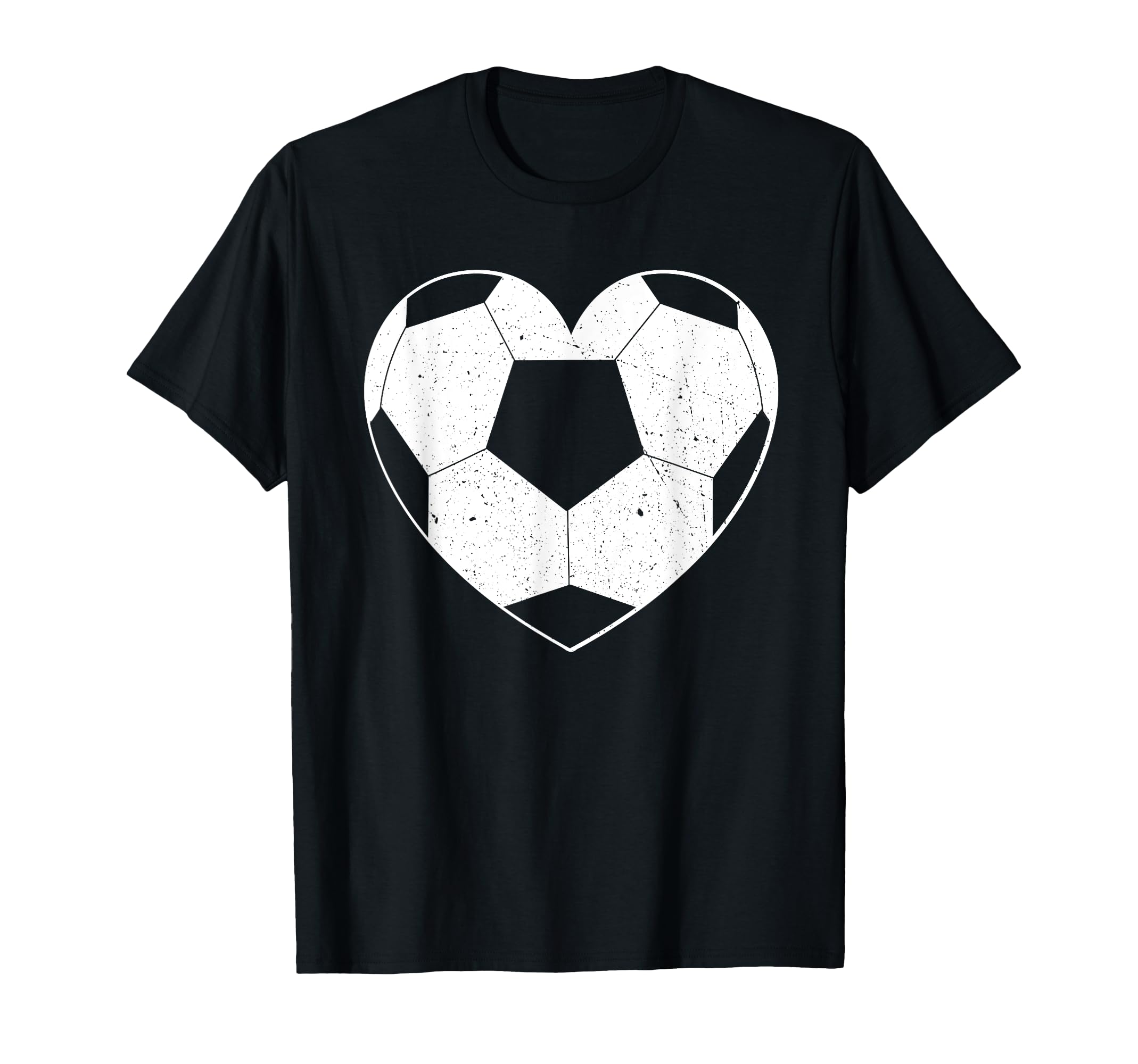 Soccer Ball Heart Soccer Shirts T-Shirt - Minimalist Print Men Women
