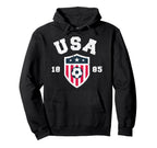 Usa Soccer 1885 American Flag Football Hoodie - Unique Graphic for Adults