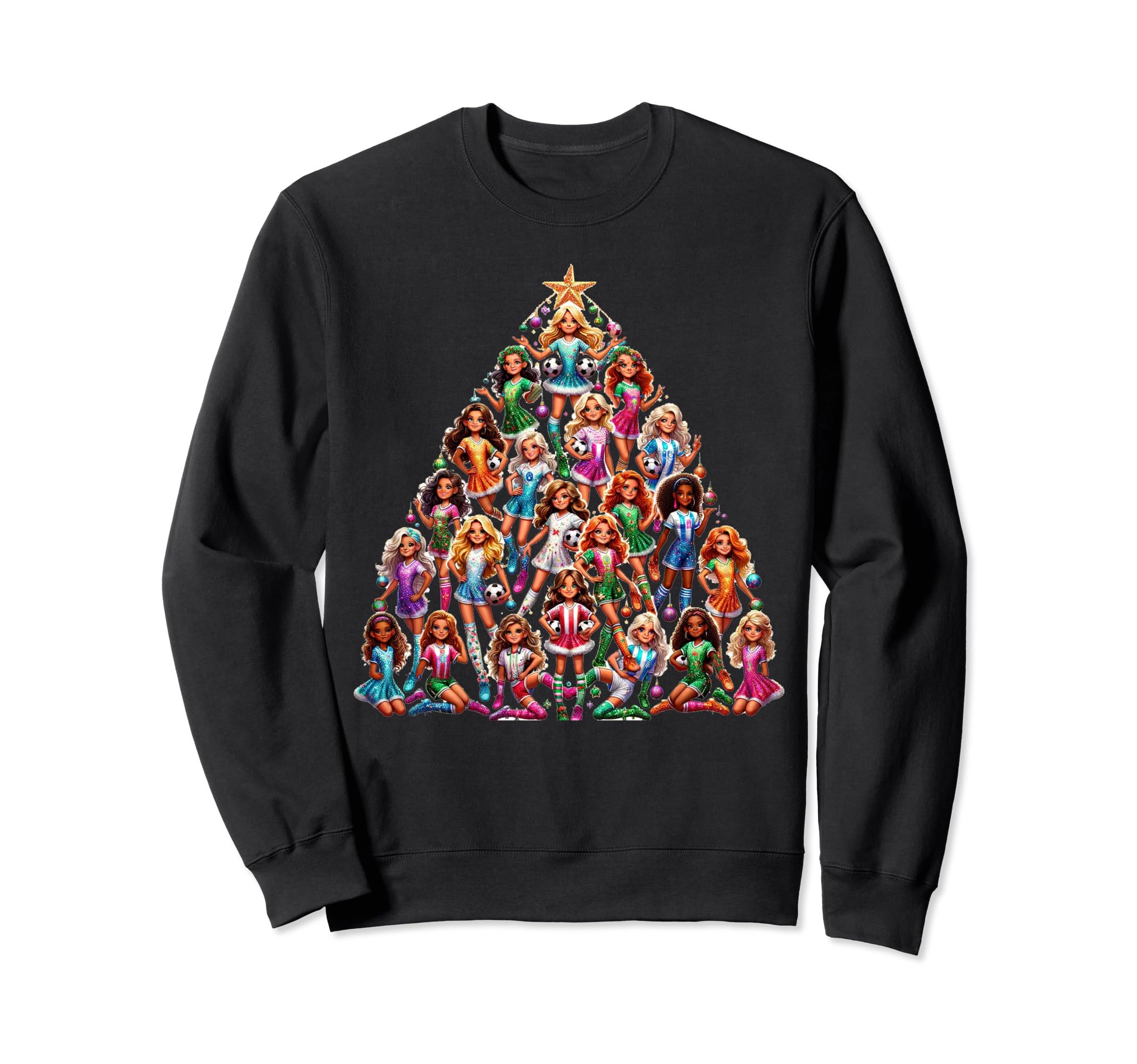 Soccer Tree Holiday Soccer Team Sweatshirt - Aesthetic Graphic for Adults