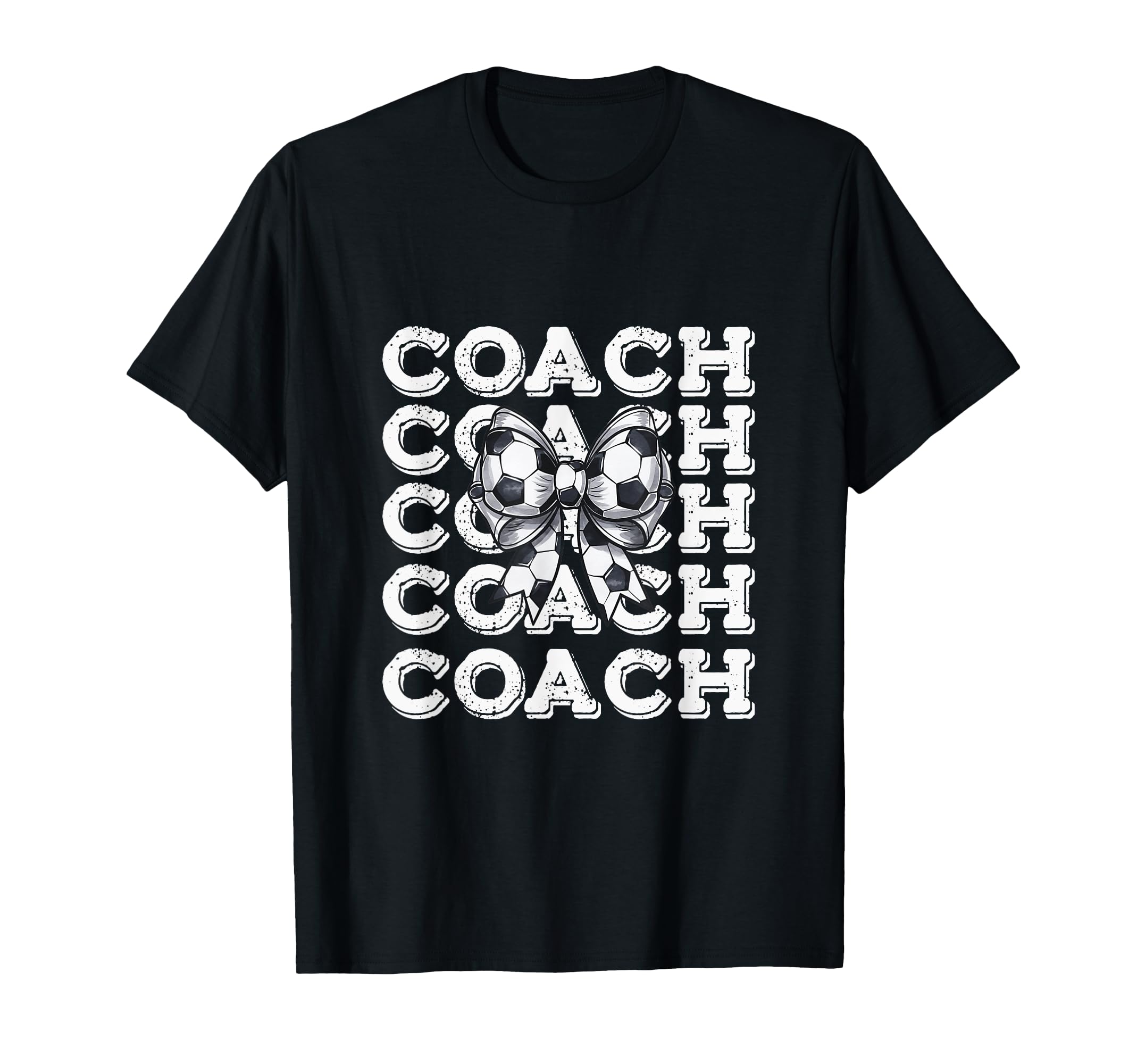 Coquette Soccer Coach Matching Family Bow T-Shirt - Custom Art Print Unisex