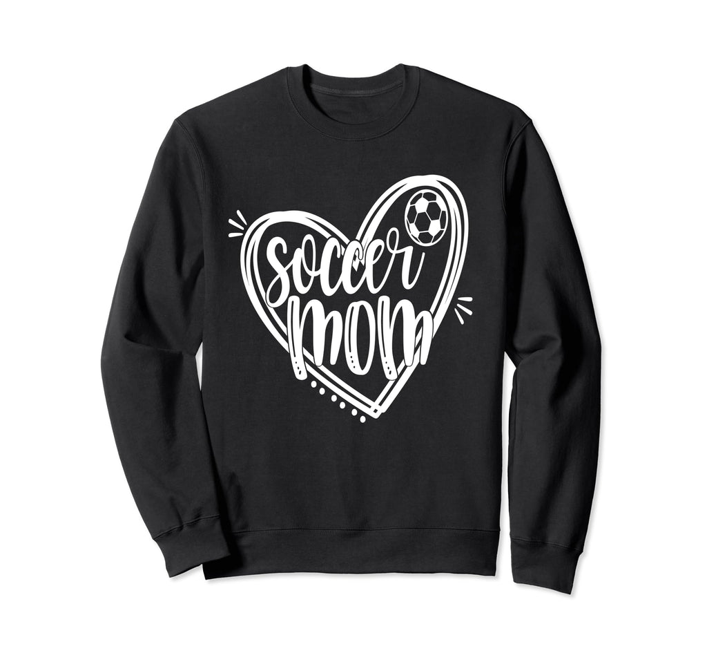 Mom Loves Soccer Heart Best Sweatshirt - Fun Novelty Design for Adults
